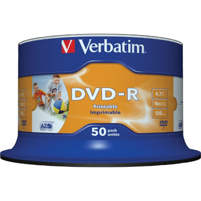 DVD ROH-R 4.7GB/ 16x Verbatim impresión. (50 unidades)